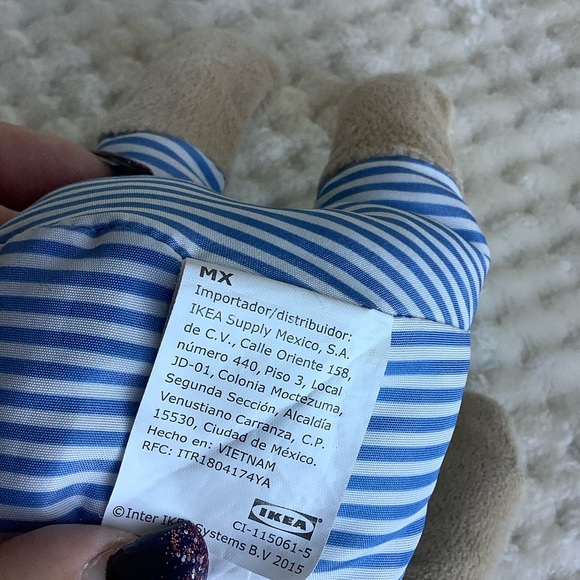 IKEA Fabler Bjorn Bear Striped Outfit Red Heart - Picture 10 of 11